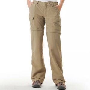 The North Face Paramount Convertible Hiking Pants Zip Off Khaki Tan Size 4